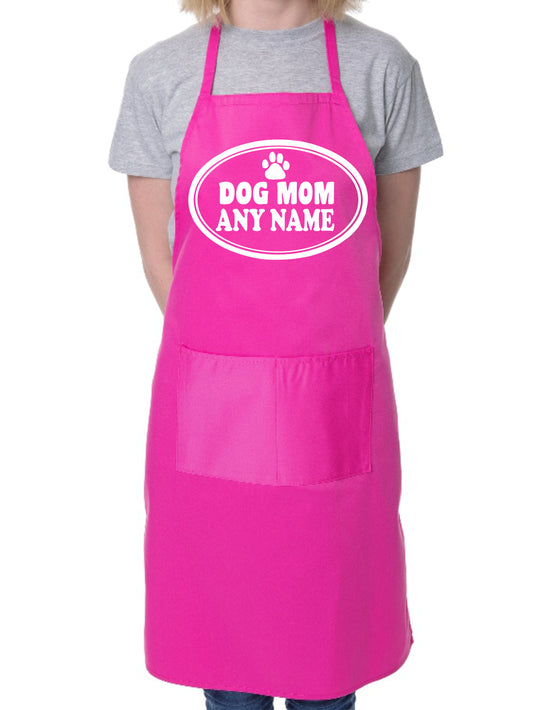 Dog Mom Your Name Personalised Gift BBQ Apron Dog Lovers Gift