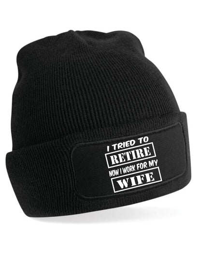 I Tried To Retire Beanie Hat Perfect For Retirement Gift For Men & Ladies