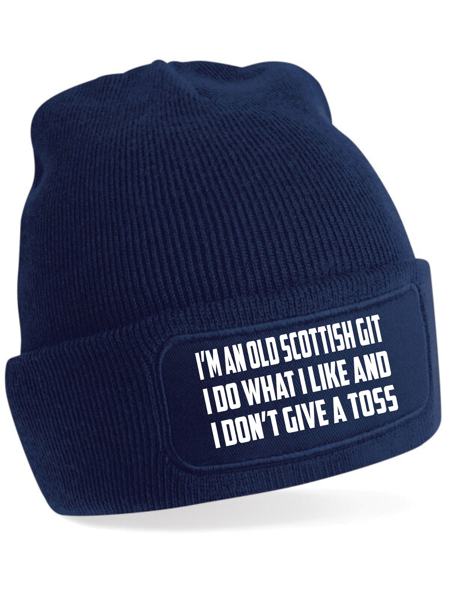 Old Scottish Git Don't Give A Toss Beanie Hat Funny Birthday Gift Men & Ladies