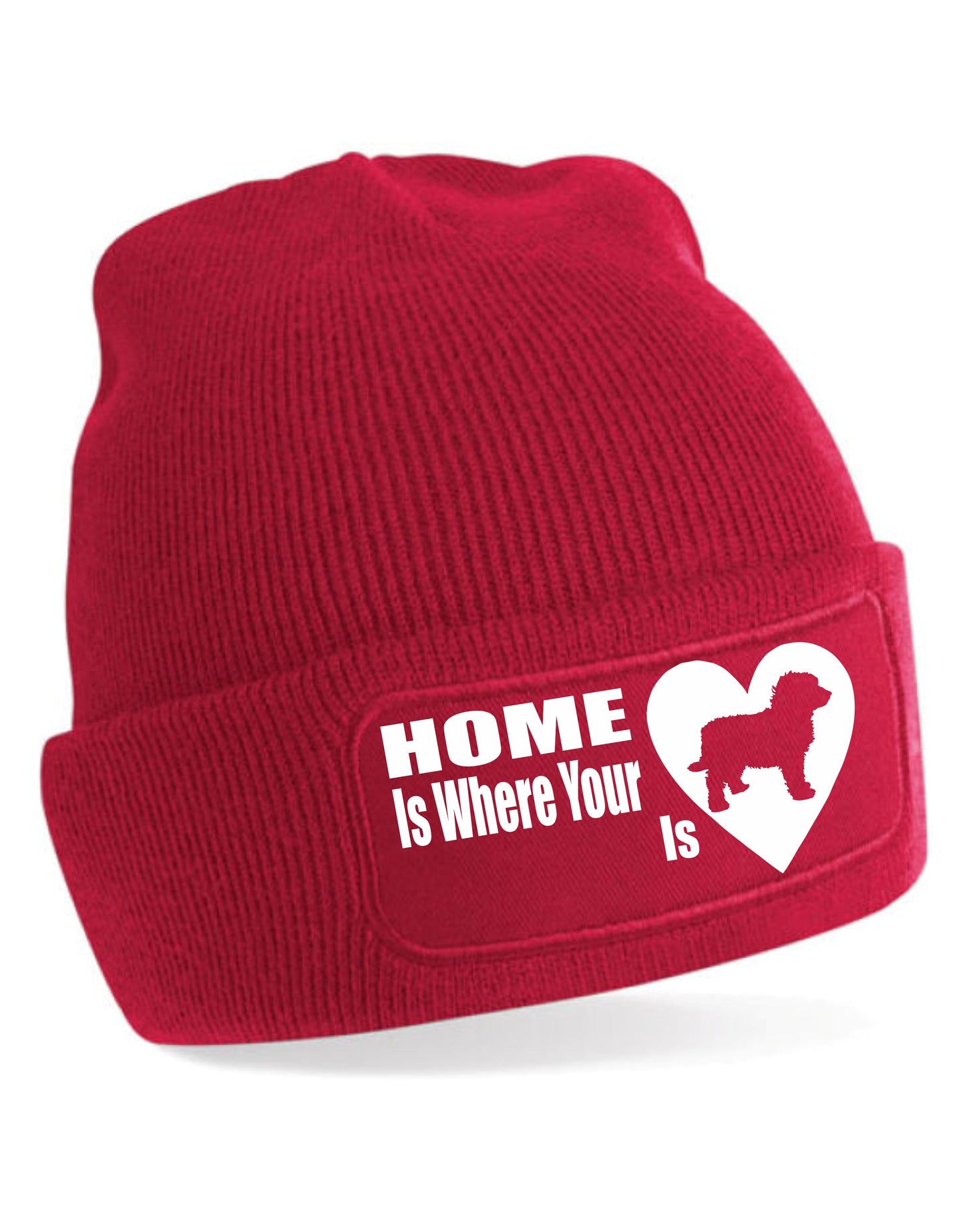 Home Is Where The Cockapoo Is Beanie Hat Dog Lovers Gift For Men & Ladies