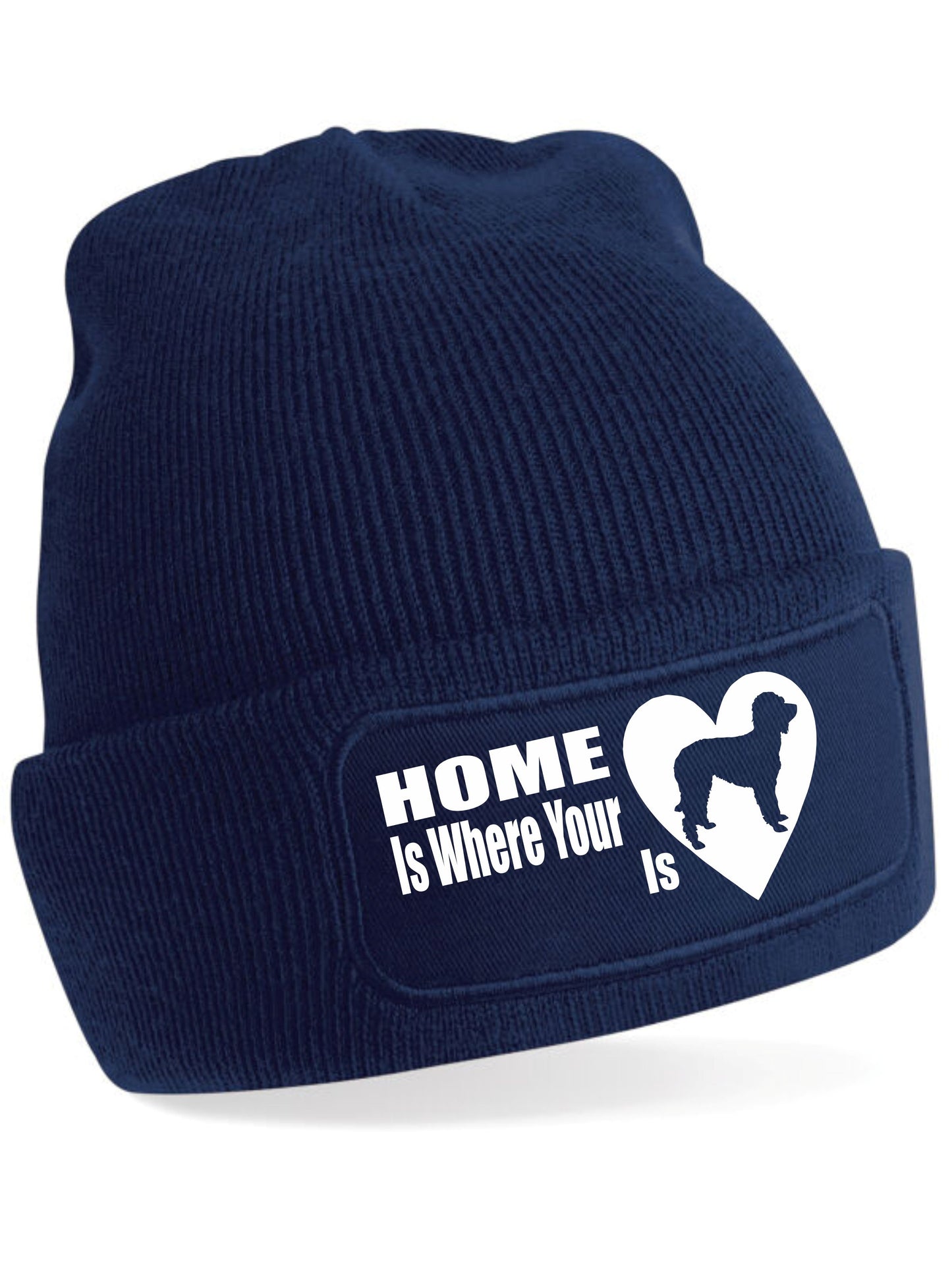 Home Is Where The Labradoodle Is Beanie Hat Dog Lovers Gift For Men & Ladies