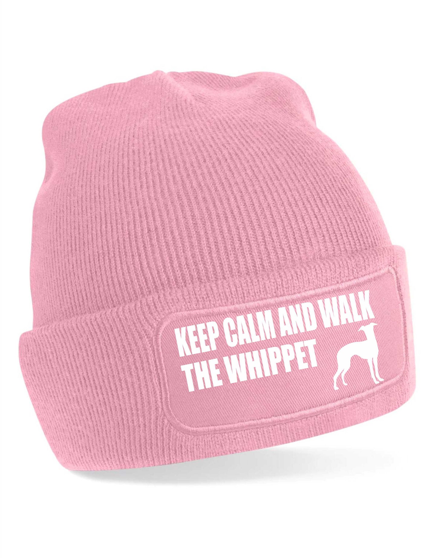 Keep Calm Walk The Whippet Beanie Hat Dog Lovers Gift For Men & Ladies