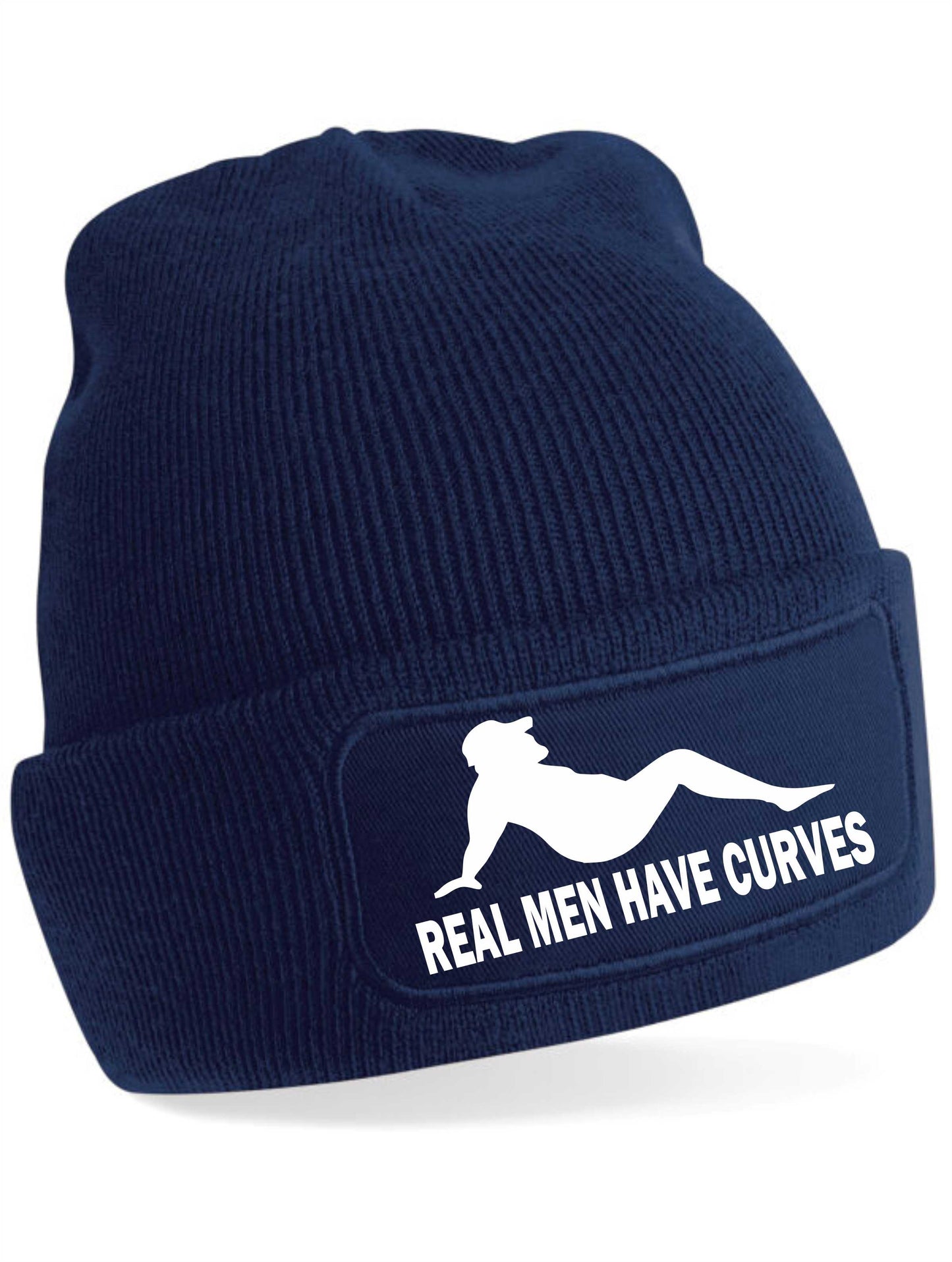 Real Men Have Curves Beanie Hat Funny Birthday Gift For Men