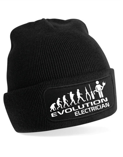 Evolution Of A Electrician Beanie Hat Work Related Gift For Men & Ladies