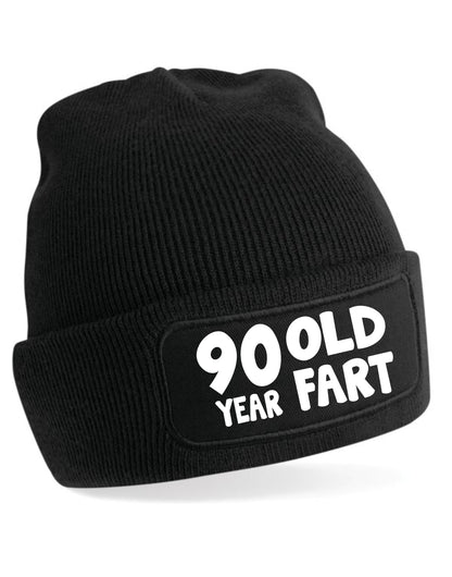 90 Year Old Fart Beanie Hat 90th Birthday Gift For Men & Ladies