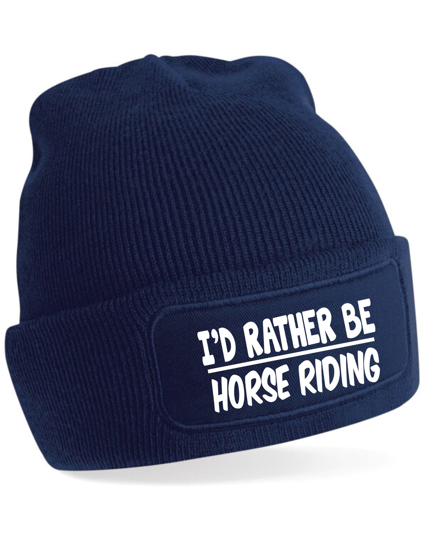 I'd Rather Be Horse Riding Beanie Hat Gift For Lovers Of Horses Unisex