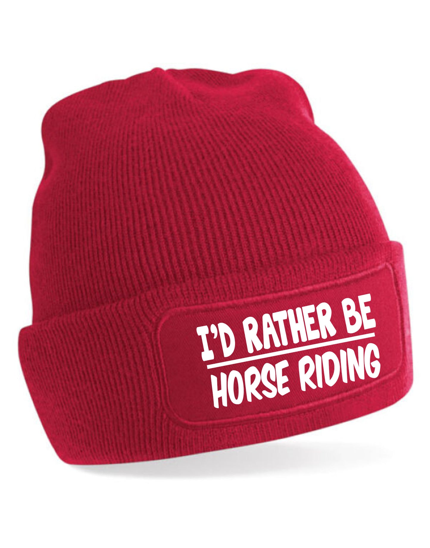 I'd Rather Be Horse Riding Beanie Hat Gift For Lovers Of Horses Unisex