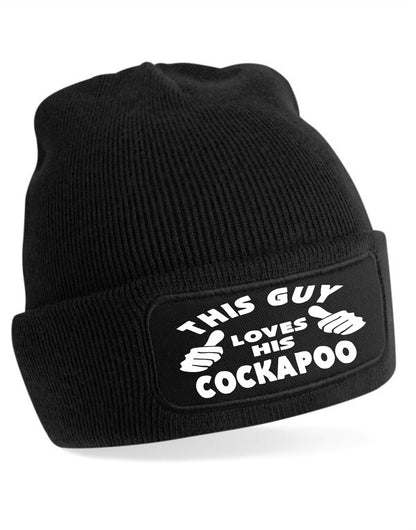 This Guy Loves His Cockapoo Beanie Hat Funny Dog Lovers Gift For Men