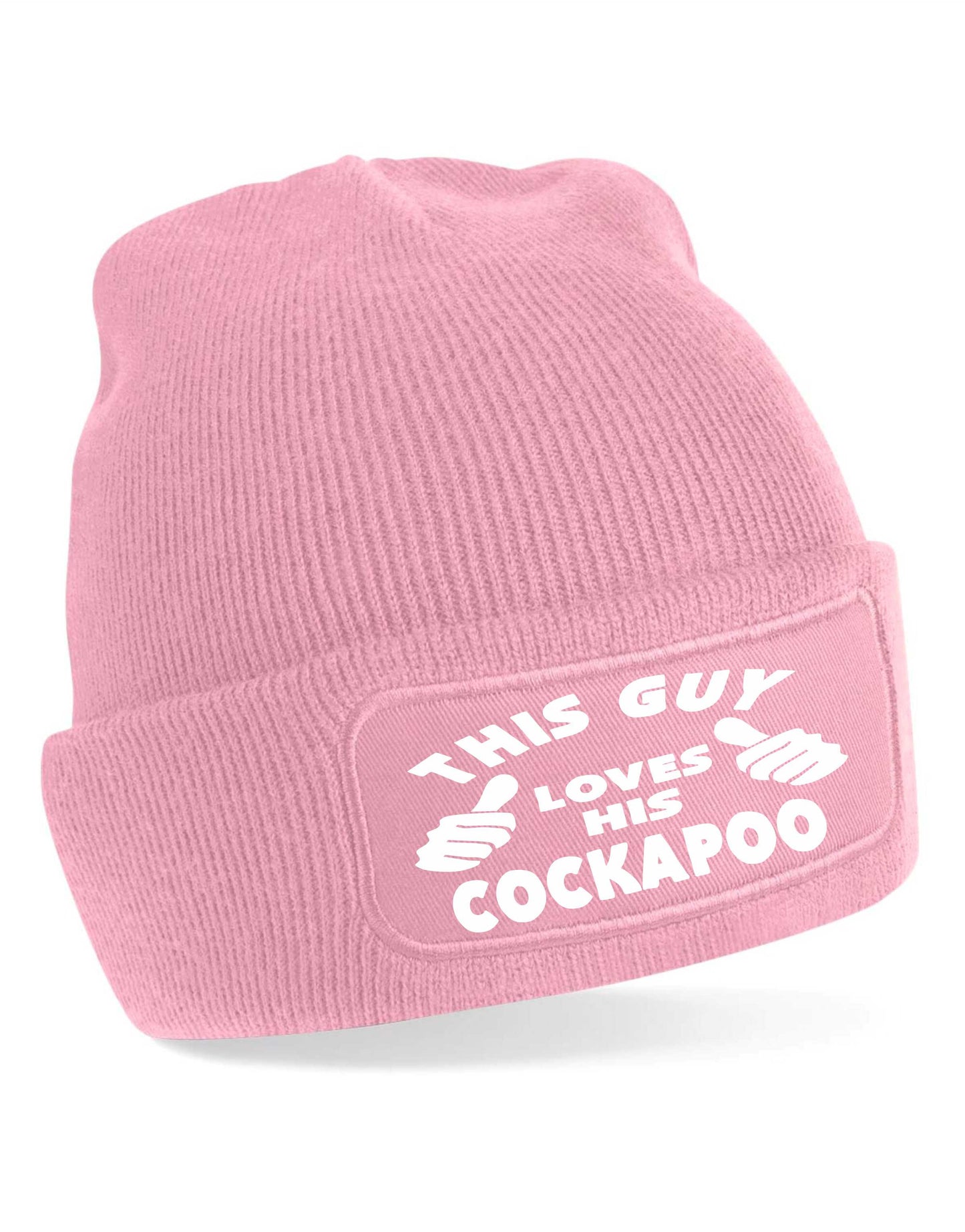 This Guy Loves His Cockapoo Beanie Hat Funny Dog Lovers Gift For Men