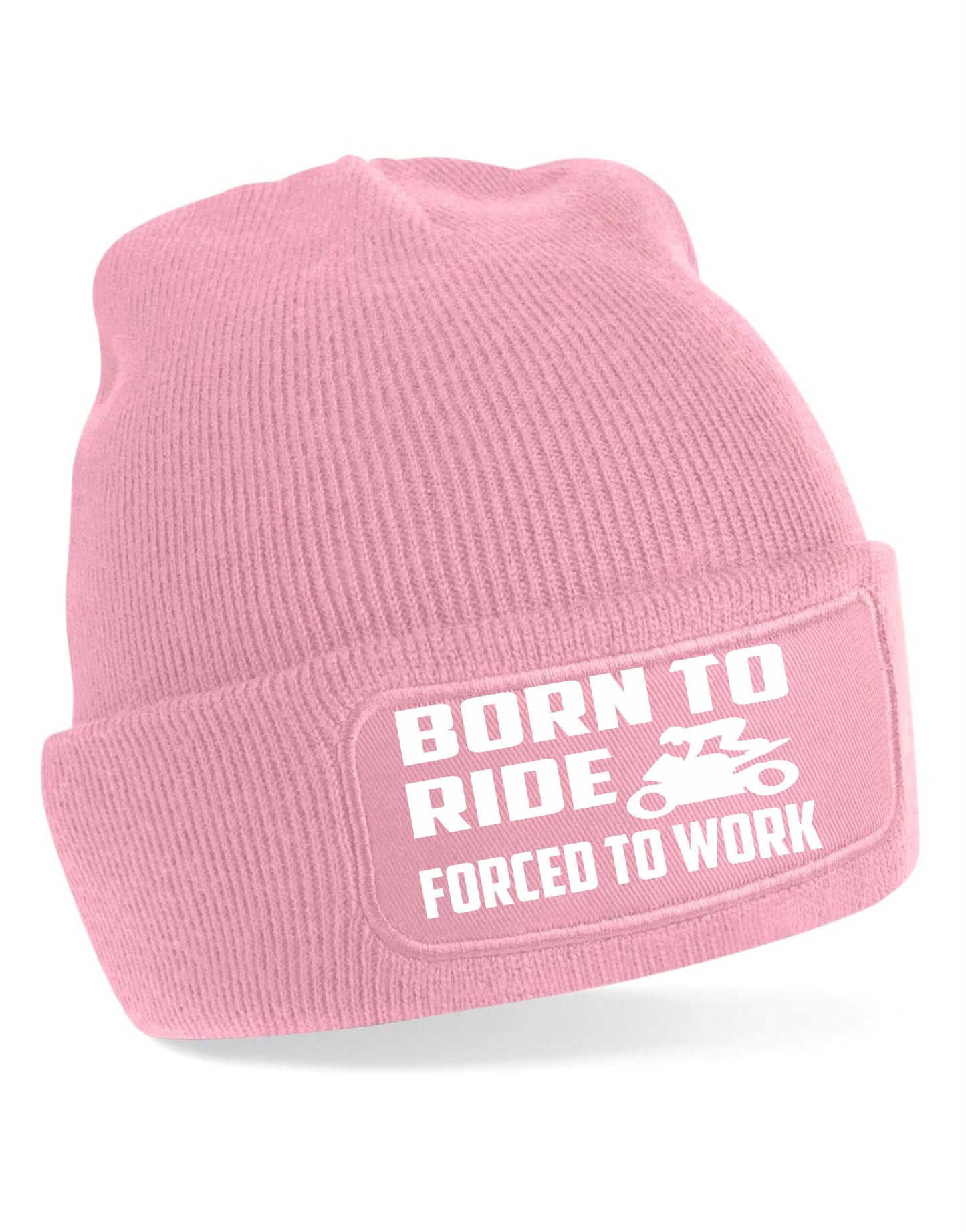 Born To Ride Forced To Work Beanie Hat Bikers For Men & Ladies