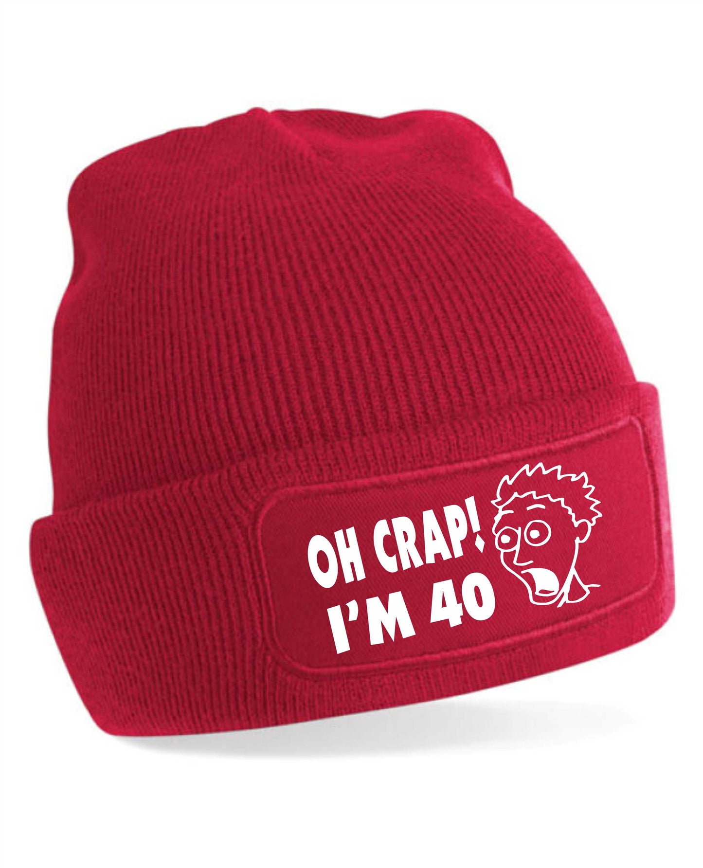 Oh Crap I'm 40 Beanie Hat 40th Birthday Gift For Men & Ladies