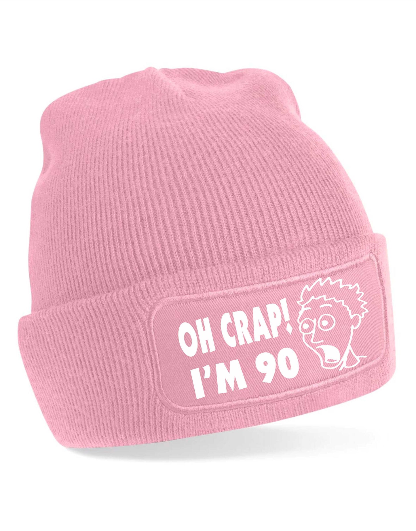 Oh Crap I'm 90 Beanie Hat 90th Birthday Gift For Men & Ladies