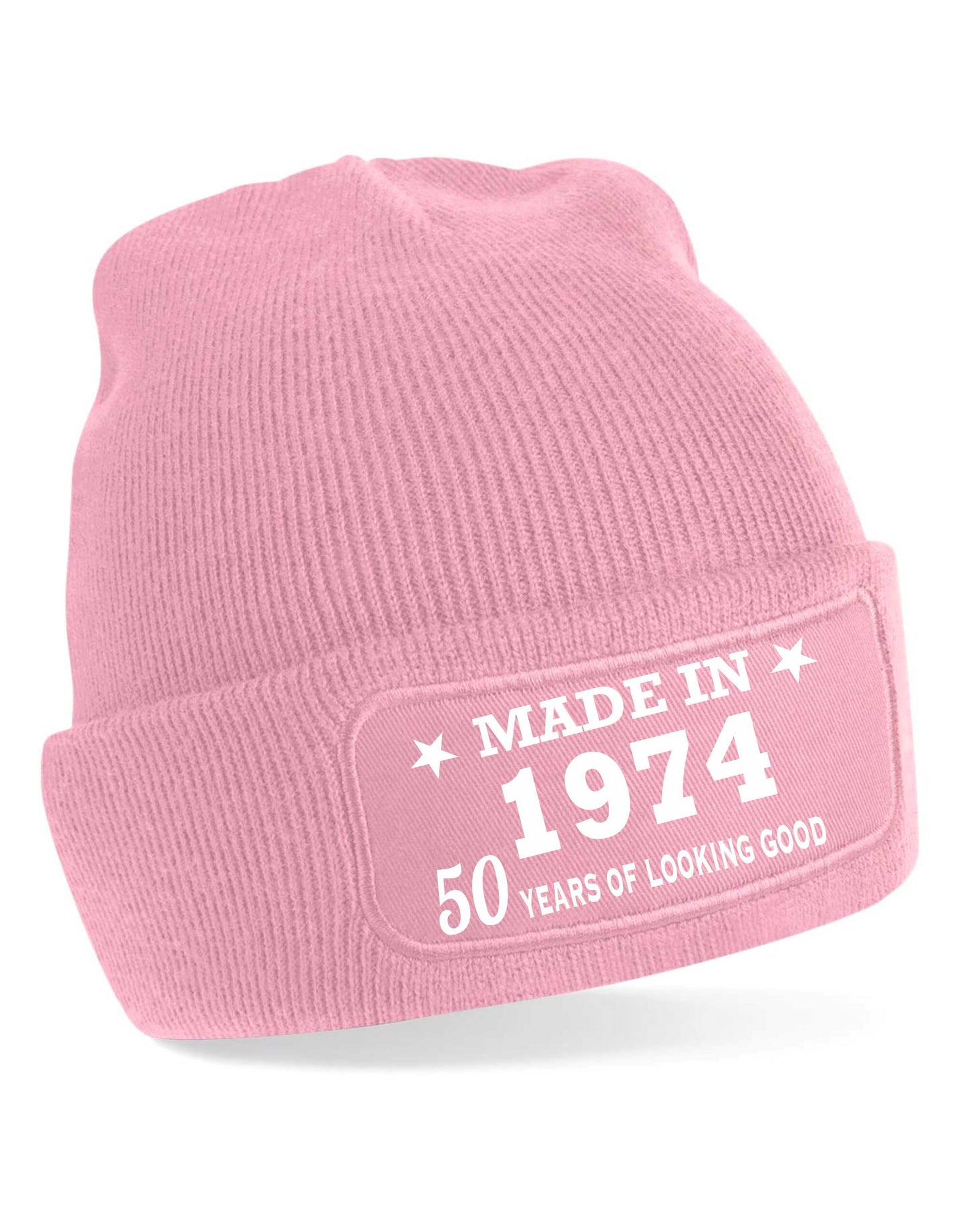 50th Birthday Made In 1974 Beanie Hat Gift for 50 Year Old For Men & Ladies