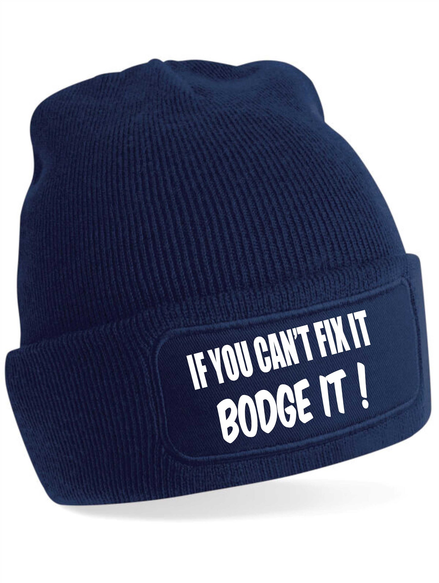 If You Cant Fix It Bodge It Beanie Hat Funny Birthday Gift For Men & Ladies