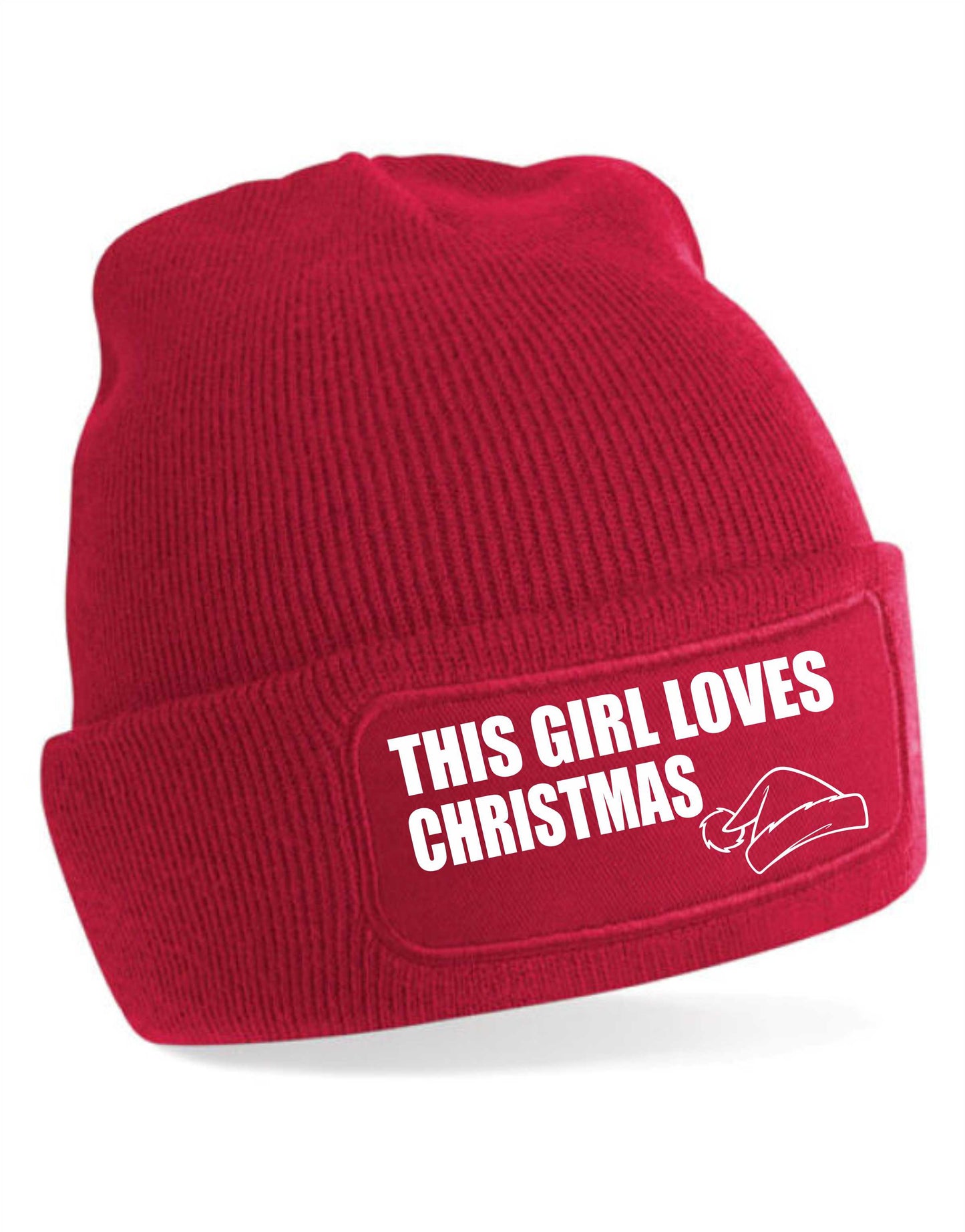 This Girl Loves Christmas Beanie Hat Great Christmas Gift For Ladies