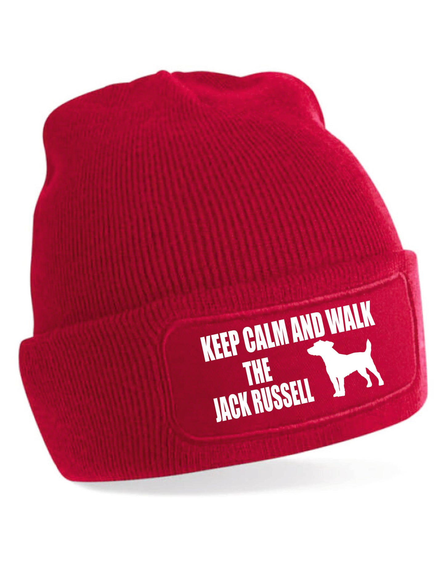 Keep Calm & Walk Jack Russell Beanie Hat Dog Lovers Gift Great For Men & Ladies