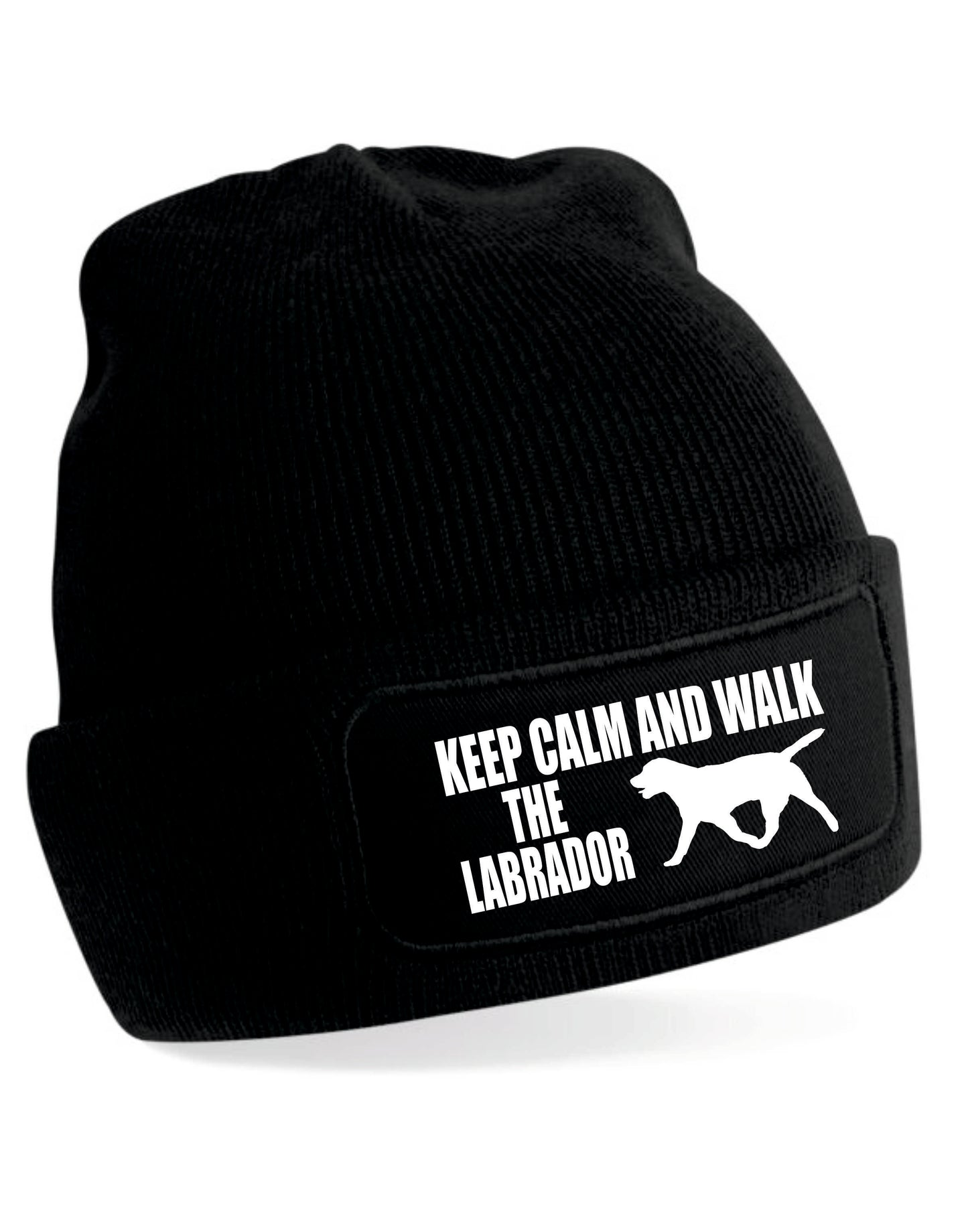 Keep Calm & Walk Labrador Beanie Hat Dog Lovers Gift Great For Men & Ladies