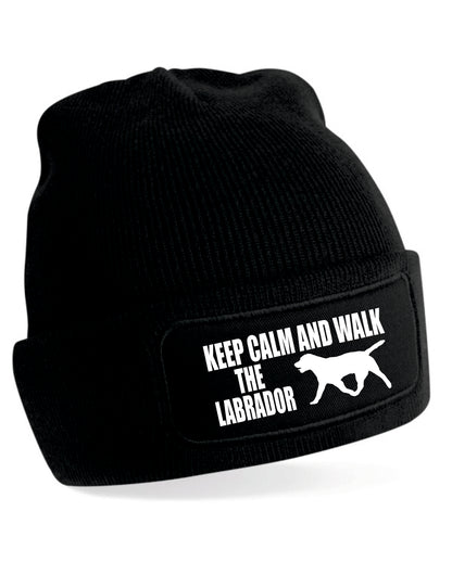 Keep Calm & Walk Labrador Beanie Hat Dog Lovers Gift Great For Men & Ladies