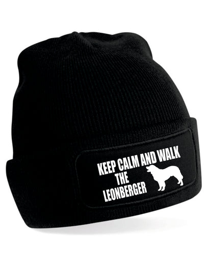 Keep Calm & Walk Leonberger Beanie Hat Dog Lovers Gift Great For Men & Ladies