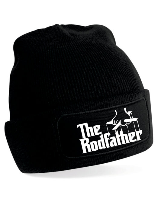 The Rodfather Beanie Hat Birthday Gift For Anglers For Men & Ladies