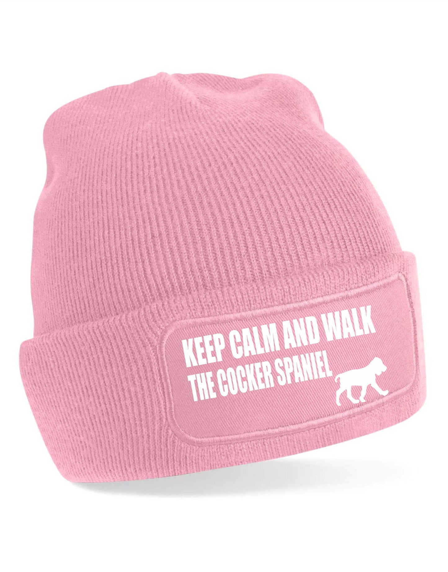 Keep Calm Walk The Cocker Spaniel Beanie Hat Dog Lovers Gift For Men & Ladies