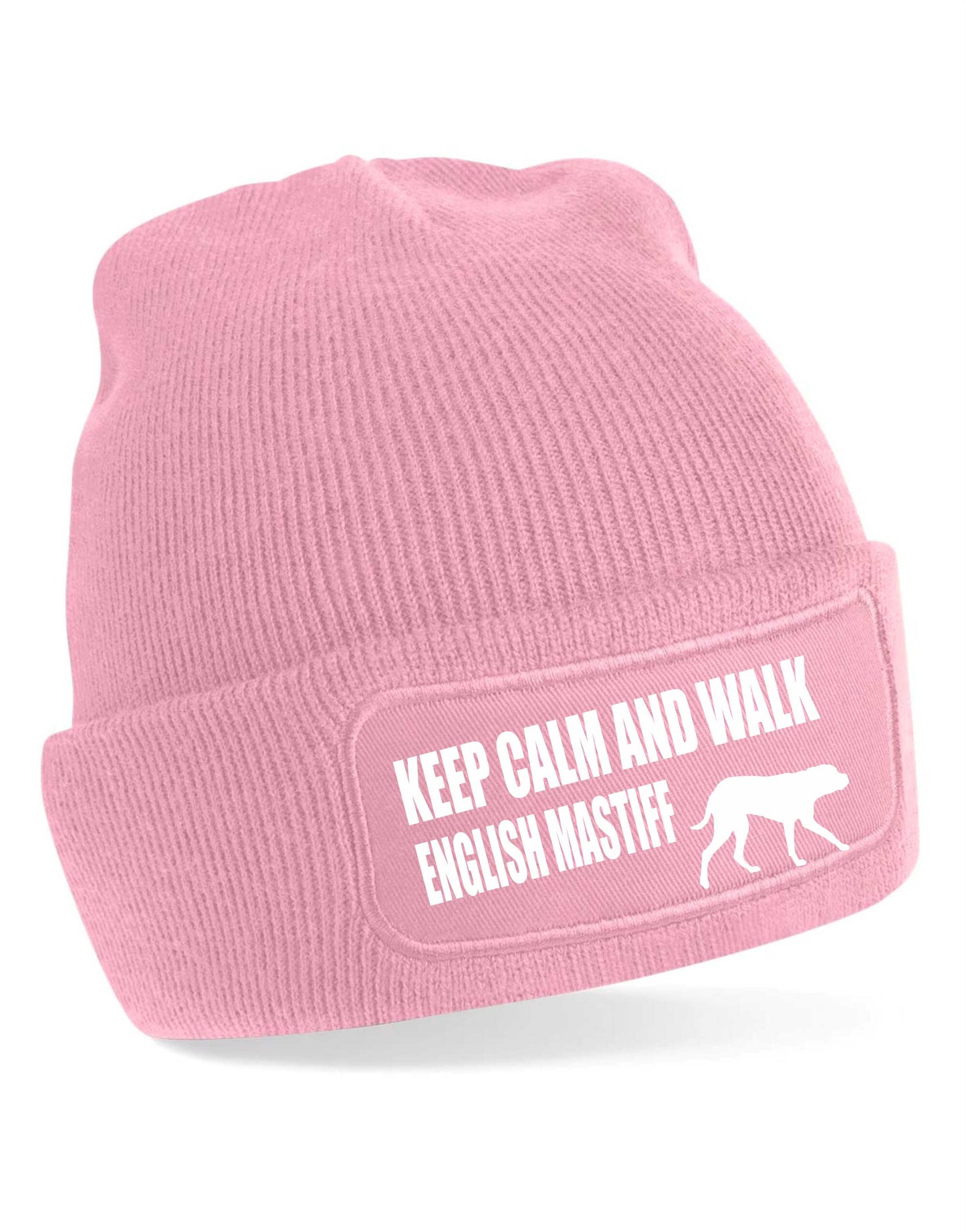 Keep Calm & Walk English Mastiff Beanie Hat Dog Lovers Gift For Men & Ladies