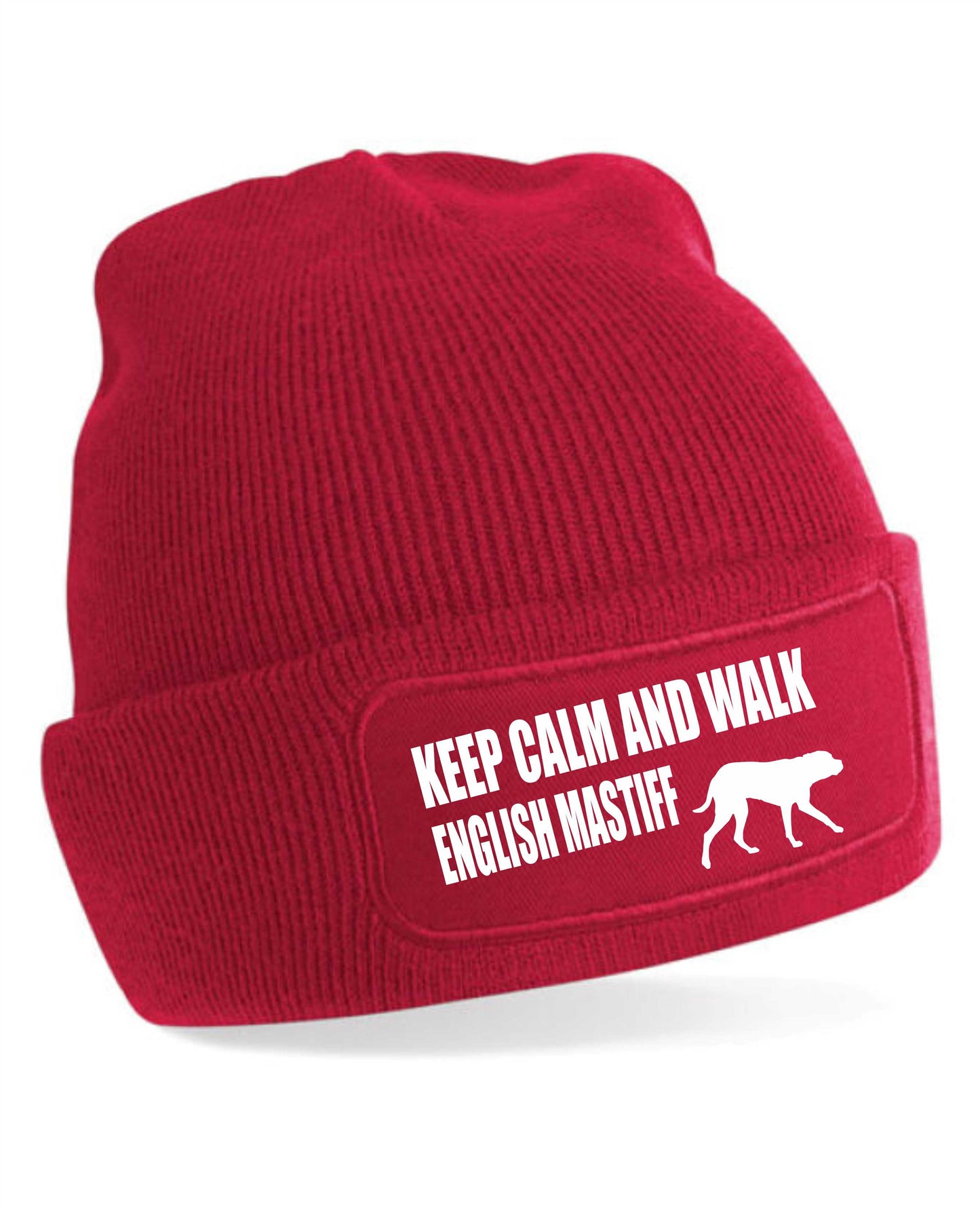 Keep Calm & Walk English Mastiff Beanie Hat Dog Lovers Gift For Men & Ladies