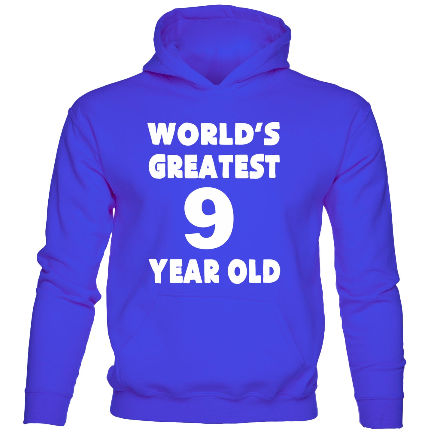 Happy Birthday Hoodie Age 9 Gift Worlds Greatest 9 Year Old