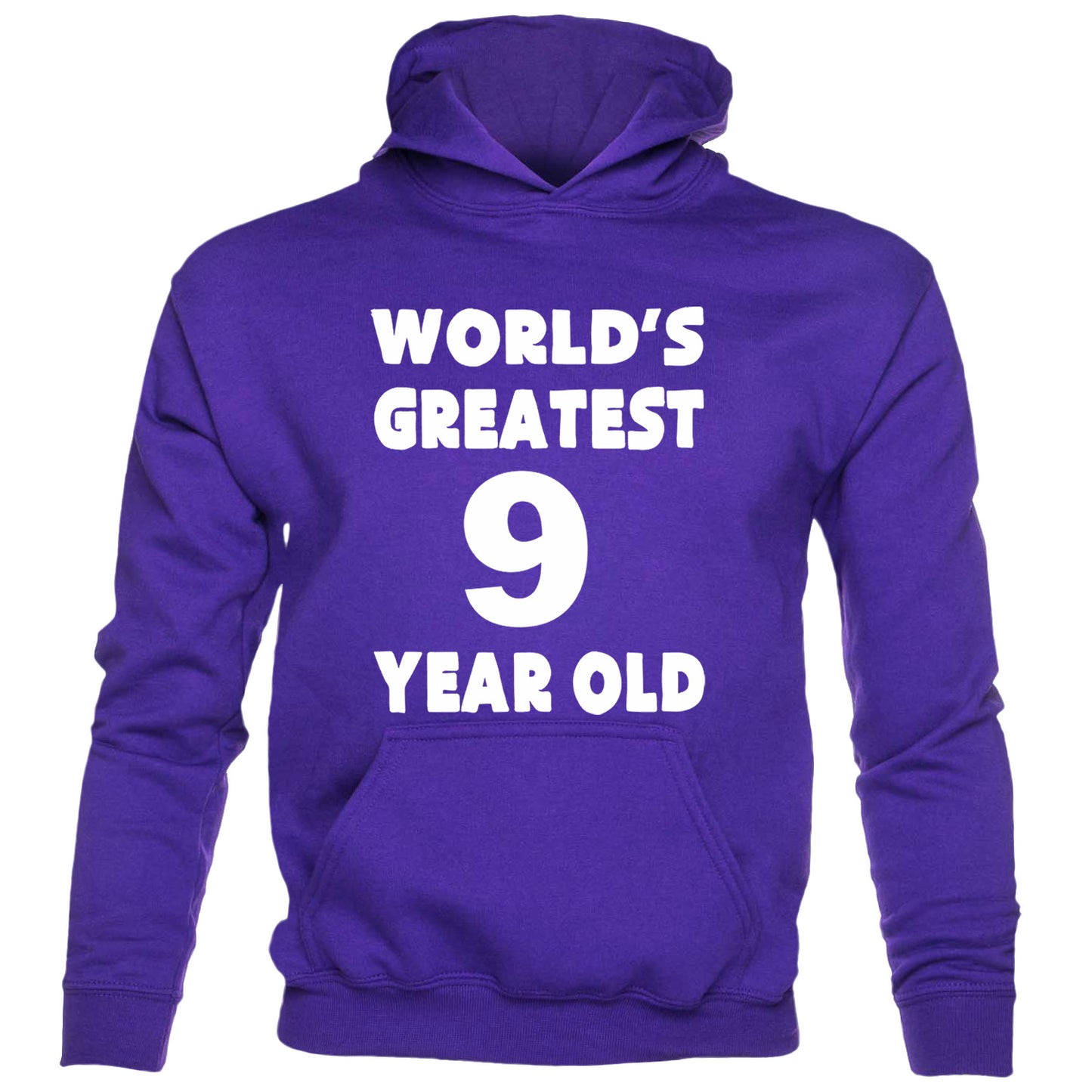 Happy Birthday Hoodie Age 9 Gift Worlds Greatest 9 Year Old