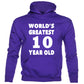 Worlds Greatest 10 Year Old 10th Birthday Hoodie