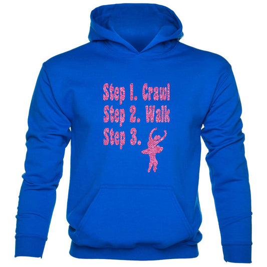 Steps To A Ballerina Dancer Disco Kids Hoodie