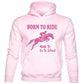 Born To Horse Ride Made To Go To School Pony kids Hoodie