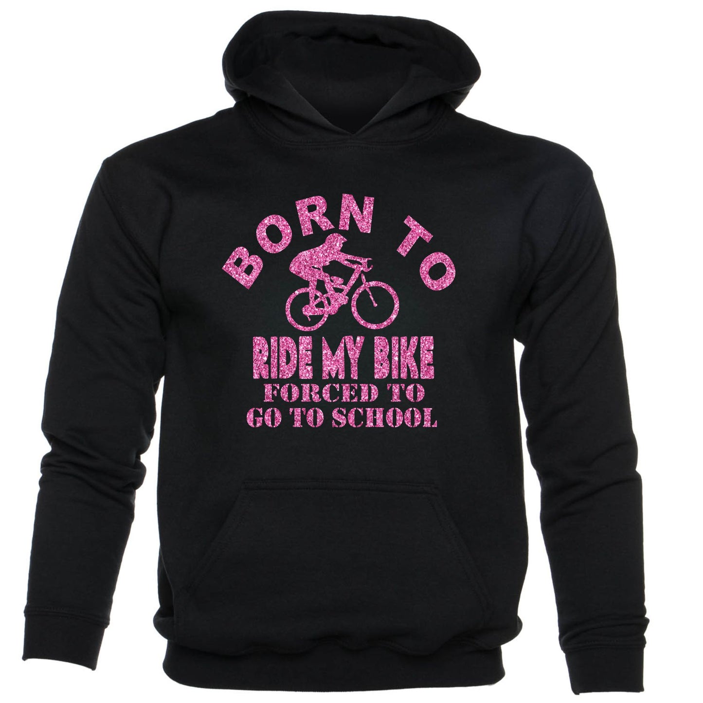 Born To Ride Forced To Go To School Horses kids Hoodie