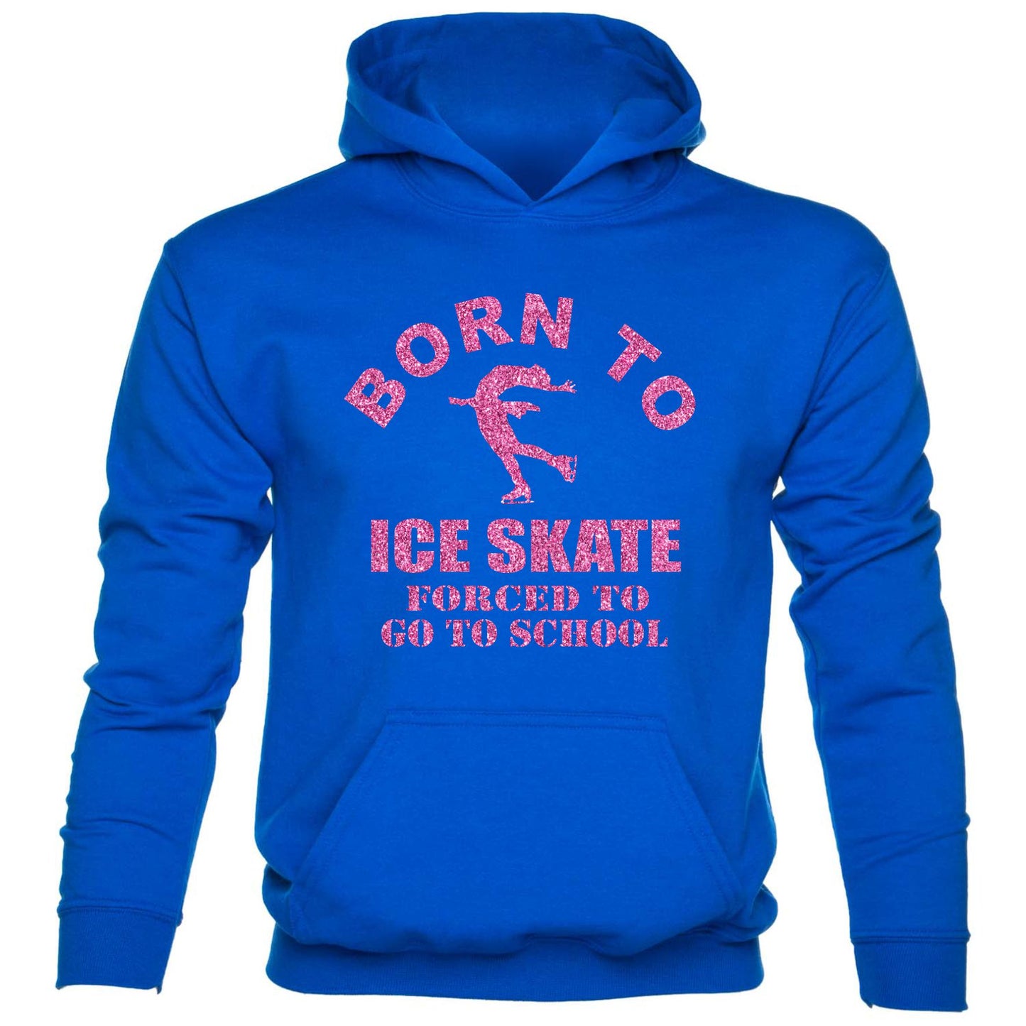 Born To Ice Skate Made To Go To School kids hoodie