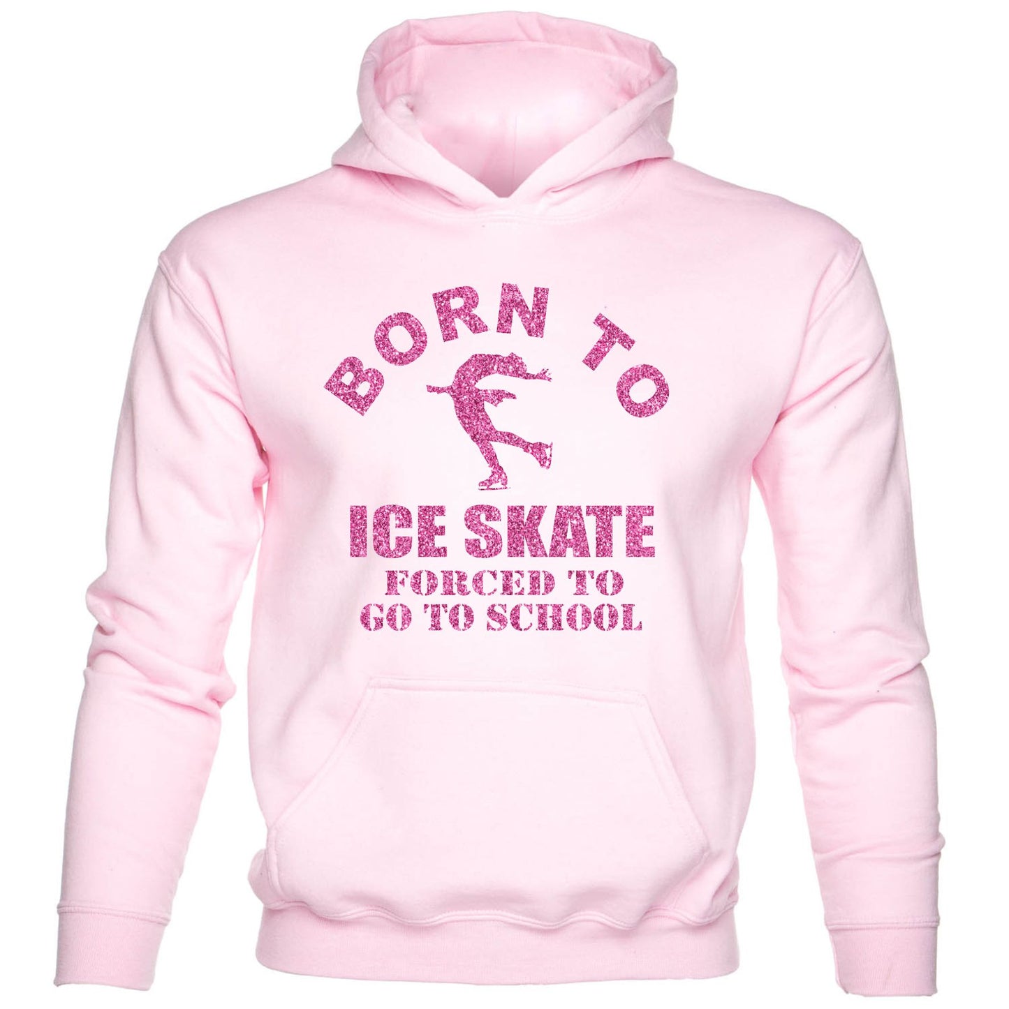 Born To Ice Skate Made To Go To School kids hoodie