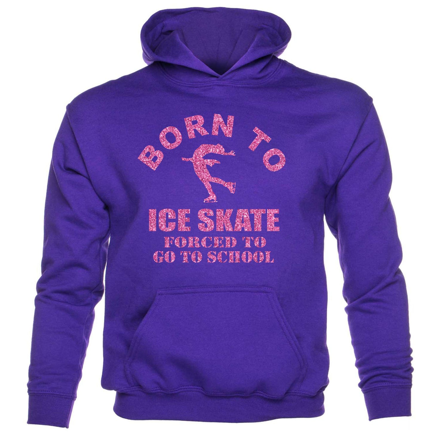 Born To Ice Skate Made To Go To School kids hoodie