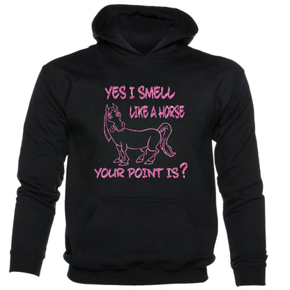 Yes I Smell Like A Horse Horse Riding kids hoodie