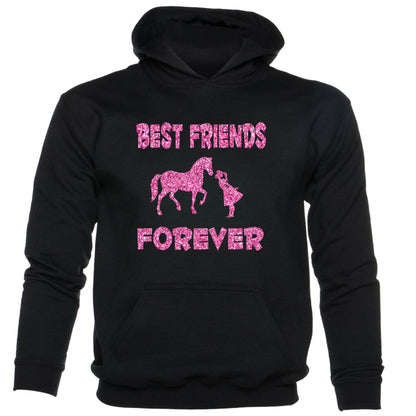Best Friends Forever Horse Riding kids hoodie