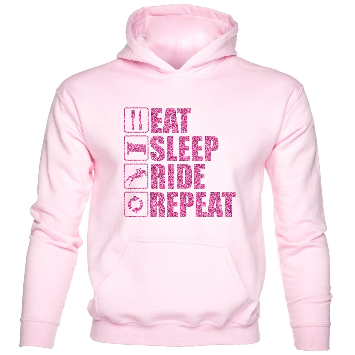 Eat Sleep Ride Repeat Birthday Horses kids Hoodie