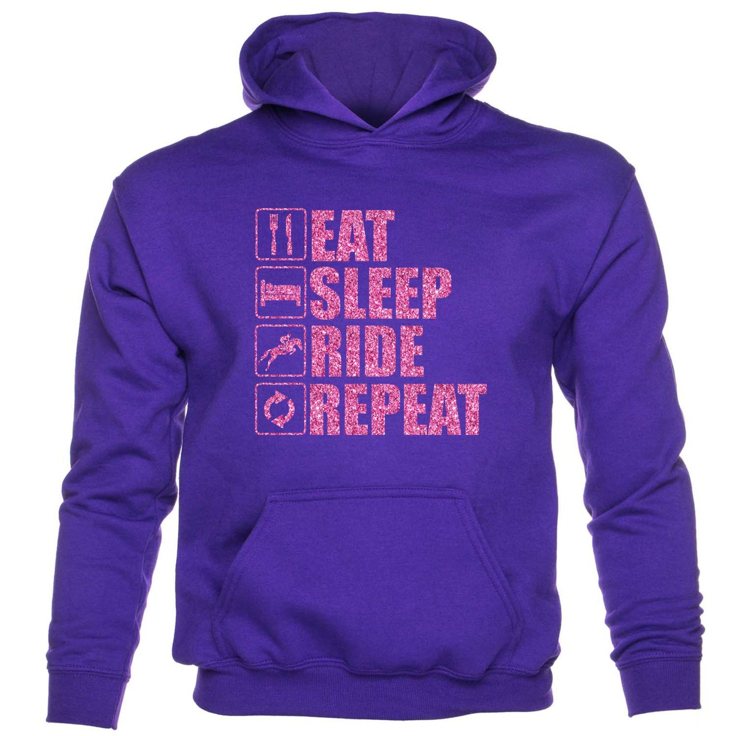 Eat Sleep Ride Repeat Birthday Horses kids Hoodie