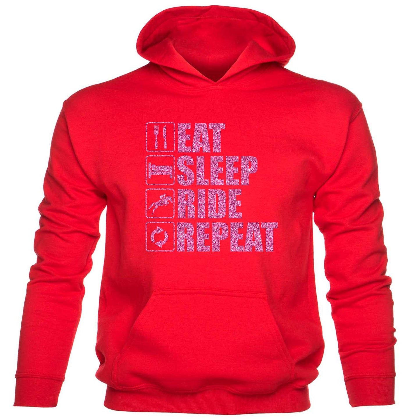 Eat Sleep Ride Repeat Birthday Horses kids Hoodie