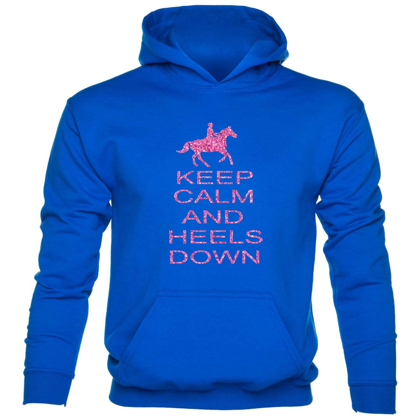 Keep Calm Heels Down Horse Riding kids hoodie
