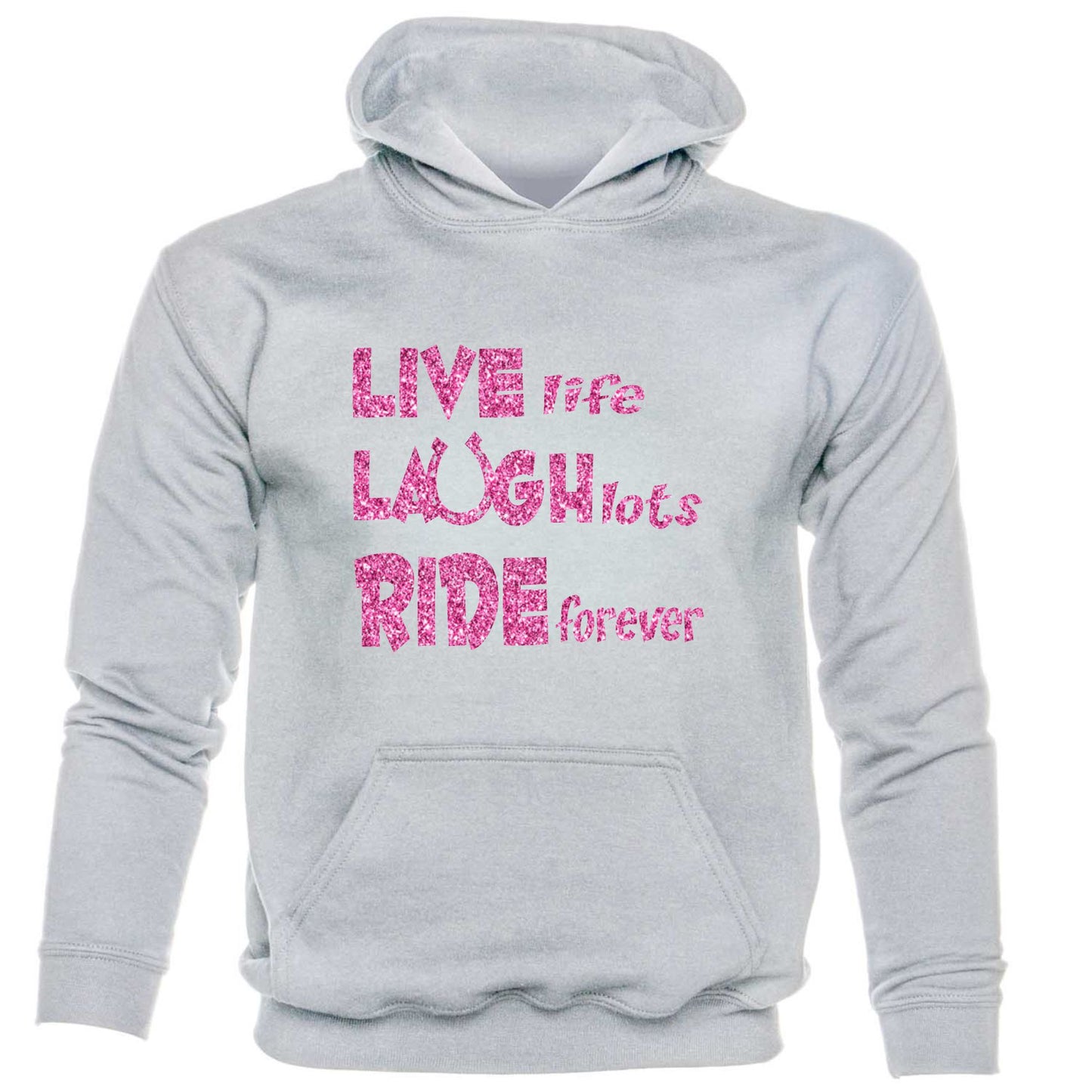 Live laugh Ride Hores Riding Pony kids hoodie