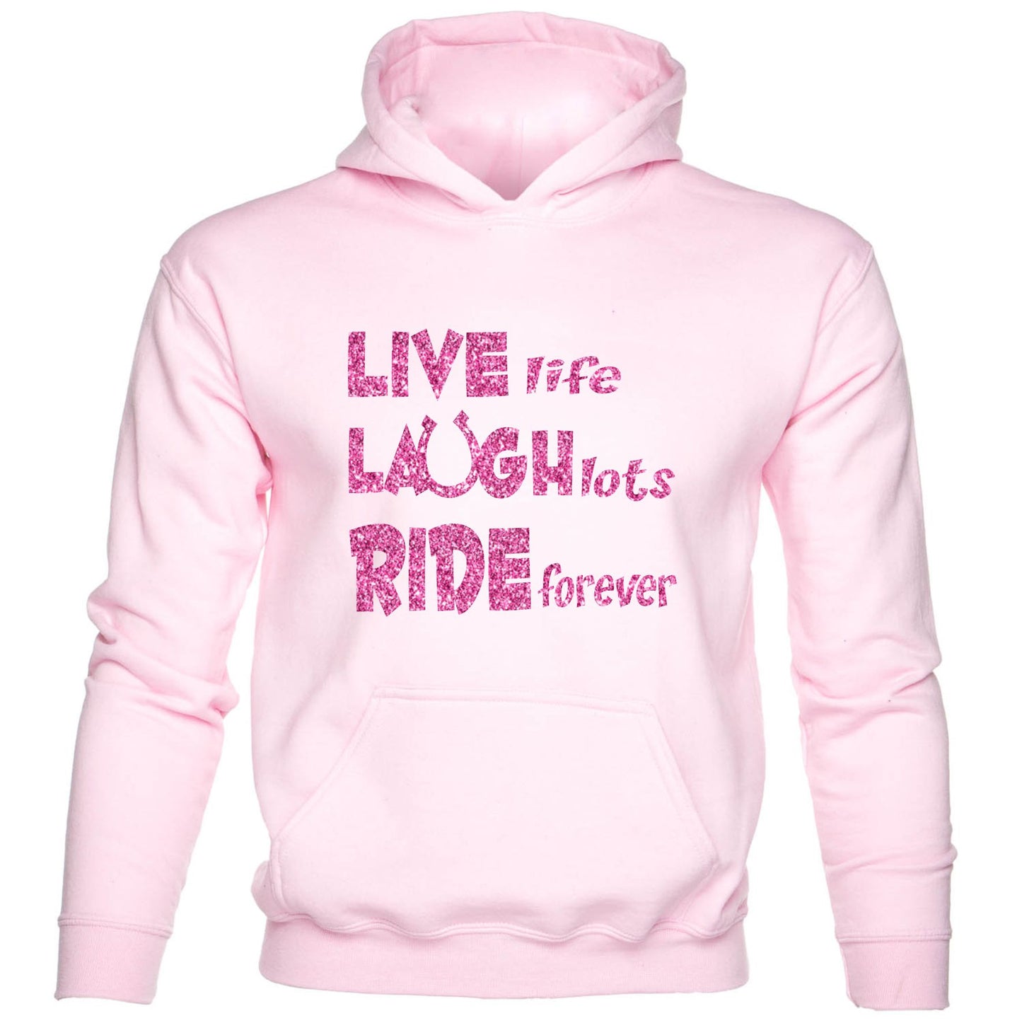 Live laugh Ride Hores Riding Pony kids hoodie