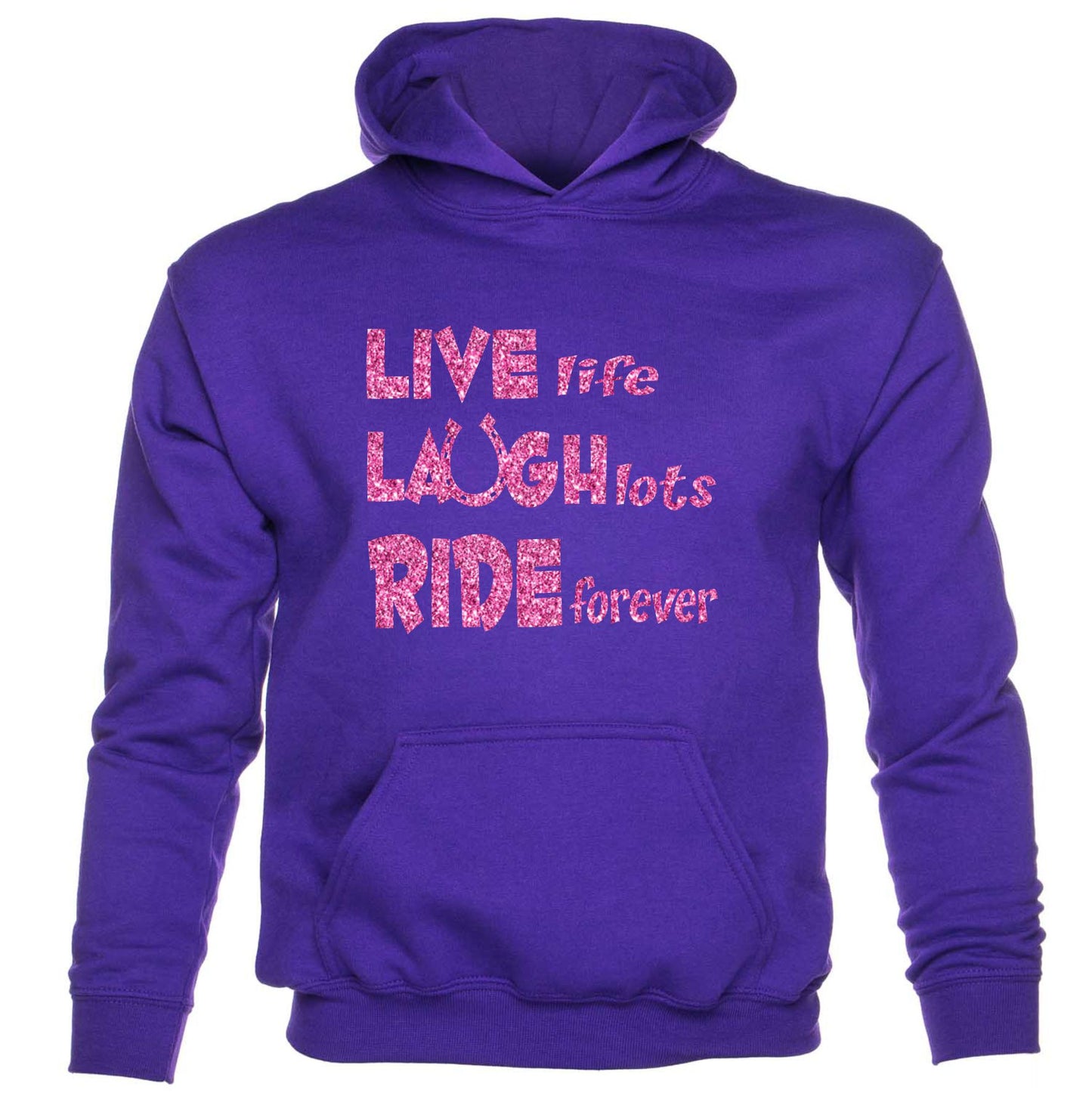 Live laugh Ride Hores Riding Pony kids hoodie