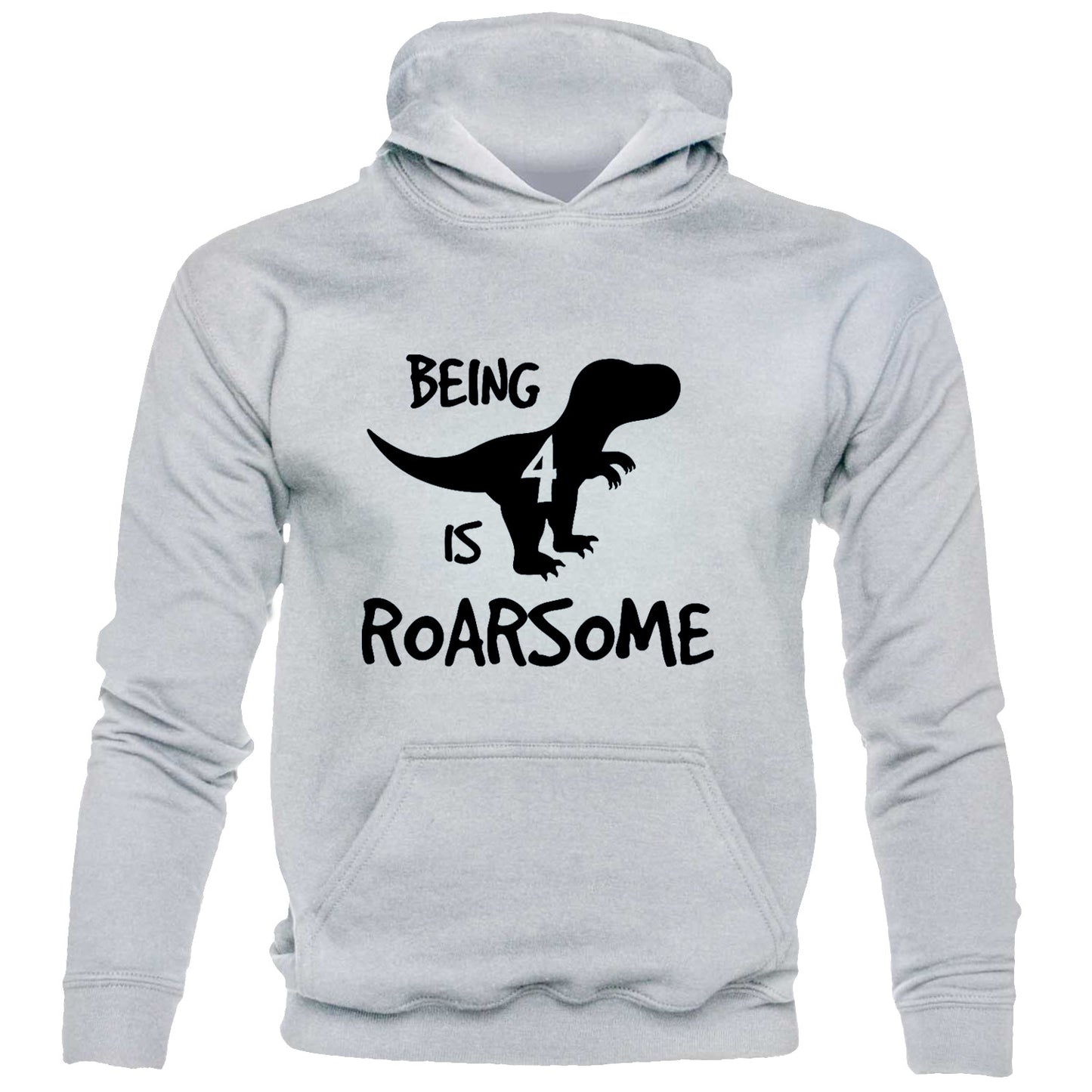 Dinosaur Roarsome Happy Birthday 4 Today 4th kids hoodie