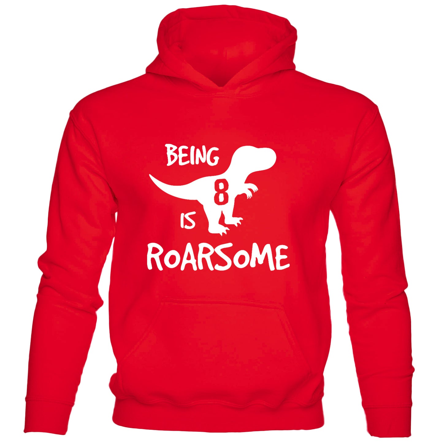 Dinosaur Roarsome Happy Birthday 8 Today 8th kids hoodie