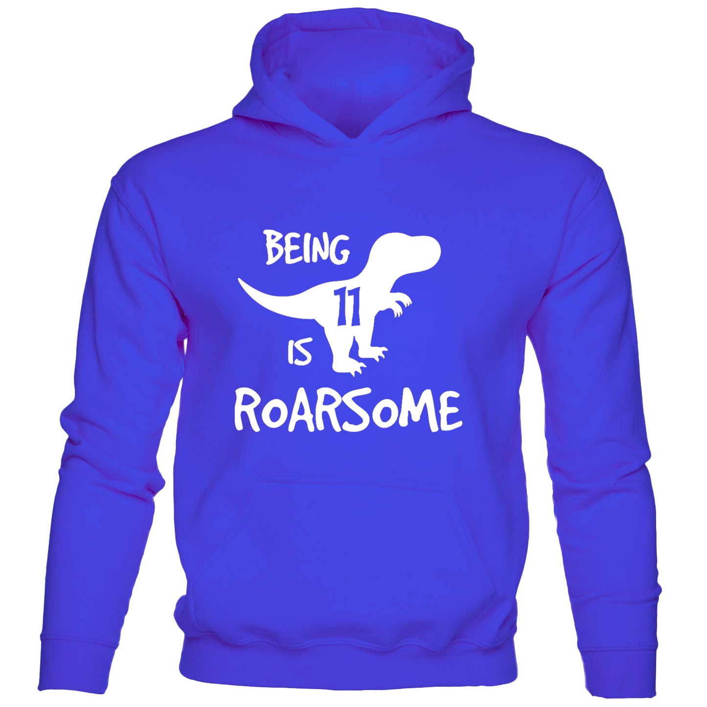 Dinosaur Roarsome Happy Birthday 11 Today 11th kids hoodie