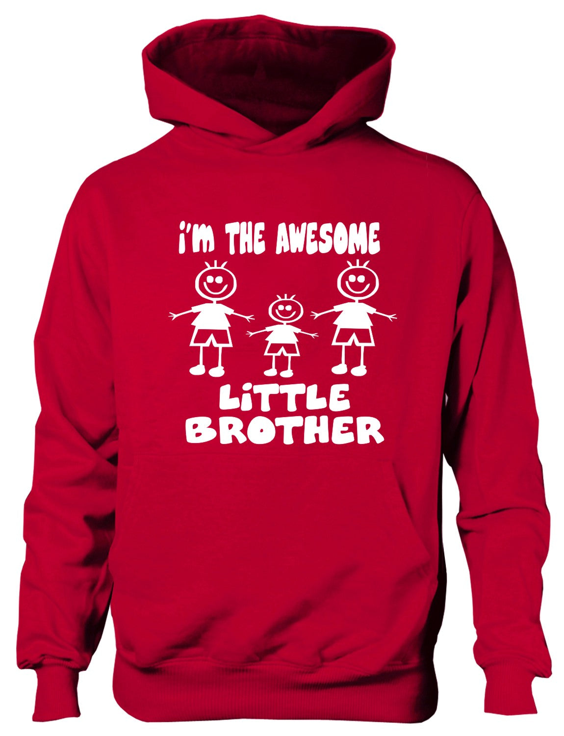 I'm The Awesome Little Brother Of 2 Big Brothers Kids Hoodie