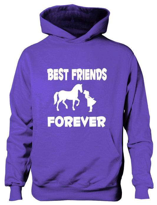 Best Friends Forever Love My Horse Funny Pony Riding Kids Hoodie